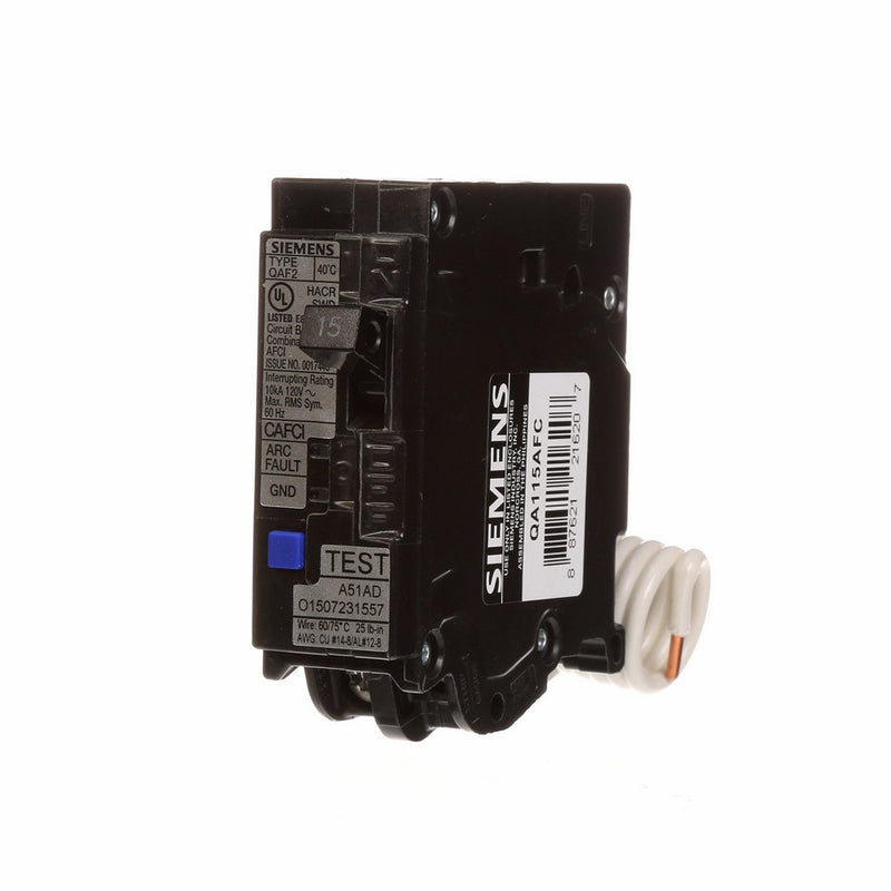Siemens QA115AFC 15-Amp Single Pole 120-volt Plug-On Combination AFCI Breaker