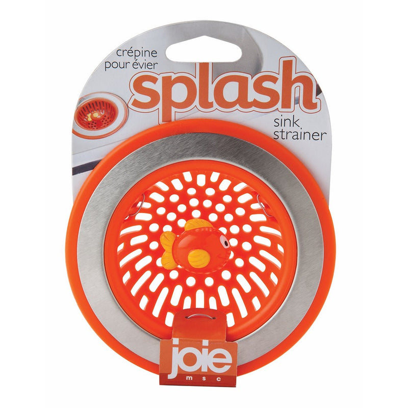Joie Splash Kitchen Sink Strainer Basket, Stainless Steel and BPA-Free Plastic, Fish, 4.5-inch