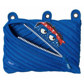 ZIPIT Talking Monstar 3-Ring Pencil Case, Blue