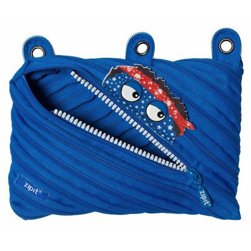 ZIPIT Talking Monstar 3-Ring Pencil Case, Blue