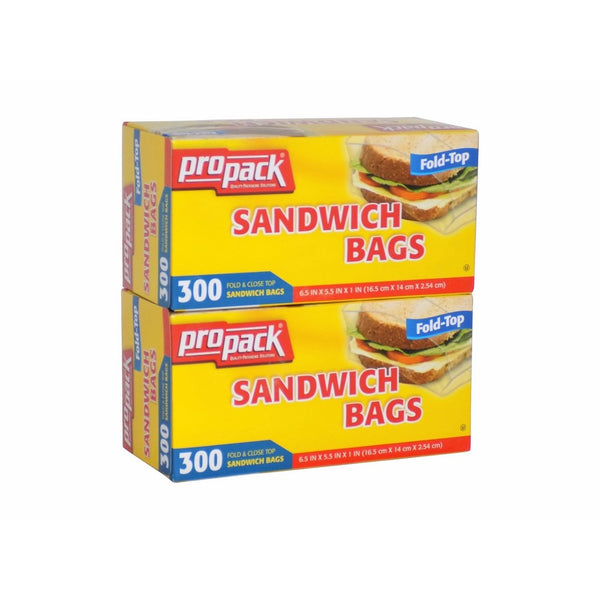 Propack Sandwich Bags, 300 Count (Pack of 2)