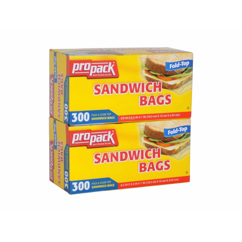 Propack Sandwich Bags, 300 Count (Pack of 2)