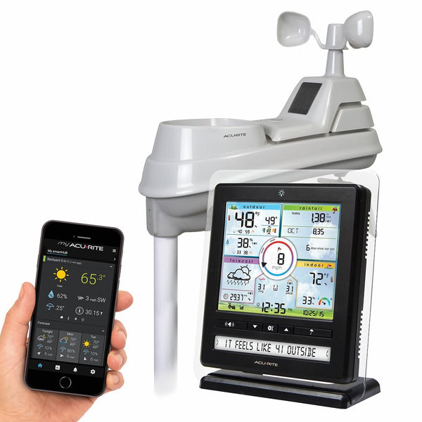 AcuRite 01536 Wireless Weather Station with PC Connect, 5-in-1 Weather Sensor and My Remote Monitoring Weather App