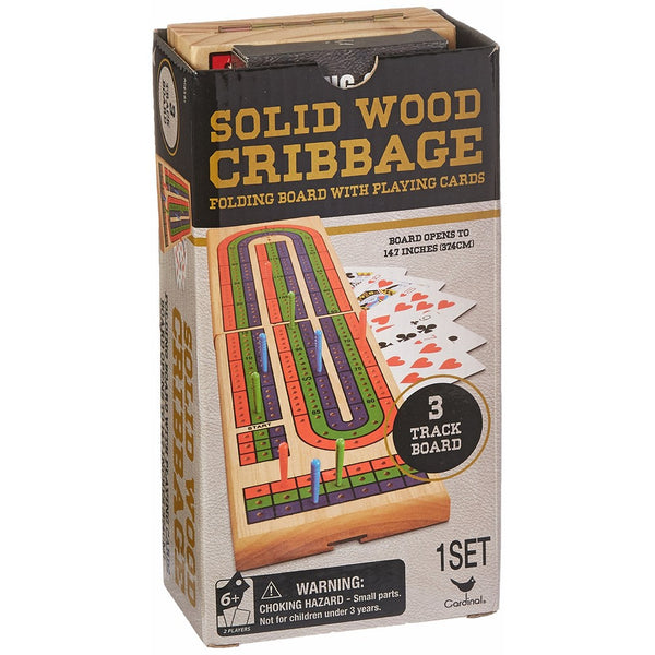 Cardinal Industries Solid Wood Folding Cribbage Set (Styles Will Vary)