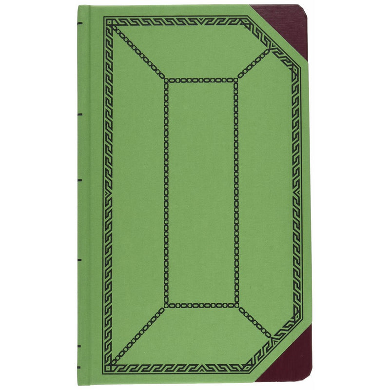 Boorum & Pease BOR6718500RRecord/account book, green/red cover, record rule, 12-1/2 x 7-5/8, 500 pages