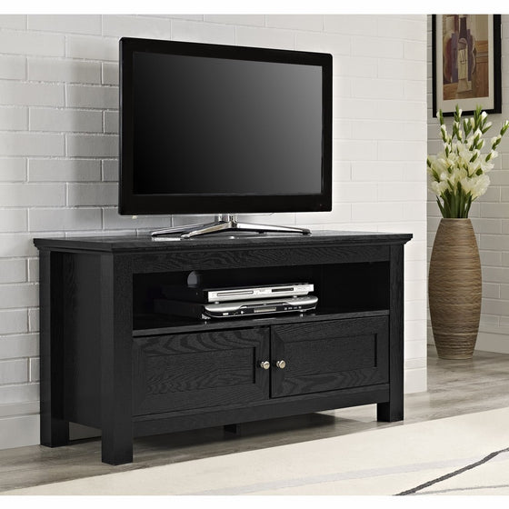 Walker Edison 44 inches Cortez TV Stand Console, Black