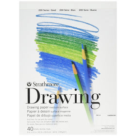 Strathmore 25-009-1 Light-Weight Drawing Pad, 9" x 12" Size, White