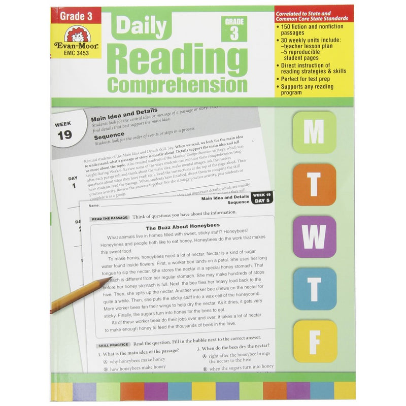 Evan Moor Book Daily Reading Comprehension - Grade 3