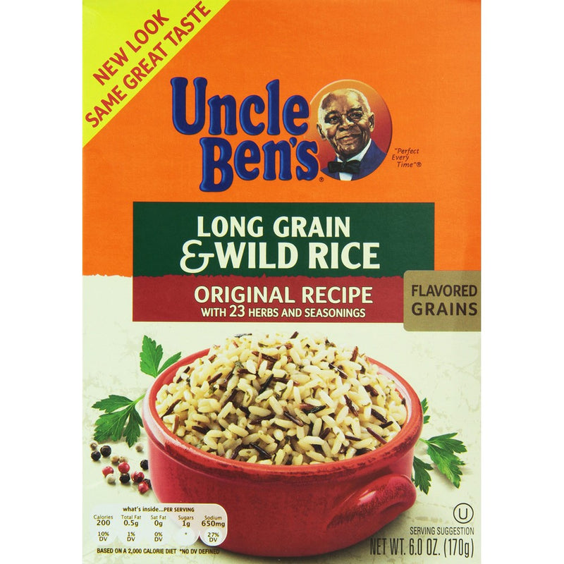 Uncle Ben's Long Grain and Wild Rice Original Recipe Value Pack, 6 Count, Net Wt 36 ounce