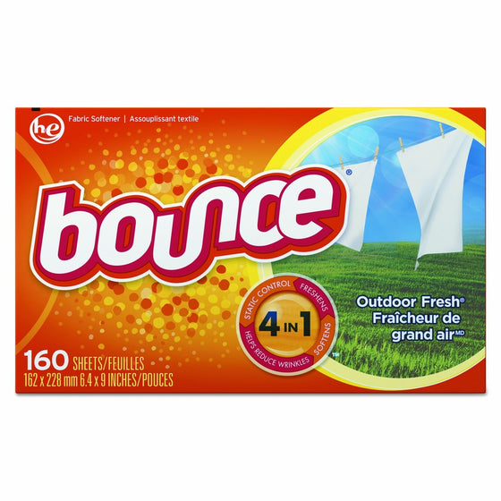 Bounce 80168CT Fabric Softener Dryer Sheets, Box of 160 Sheets (Case of 6 Boxes)