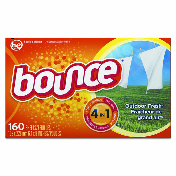 Bounce 80168CT Fabric Softener Dryer Sheets, Box of 160 Sheets (Case of 6 Boxes)