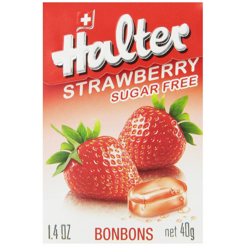 Halter Sugar Free Candy, Strawberry, 1.41-Ounce Boxes (Pack of 8)