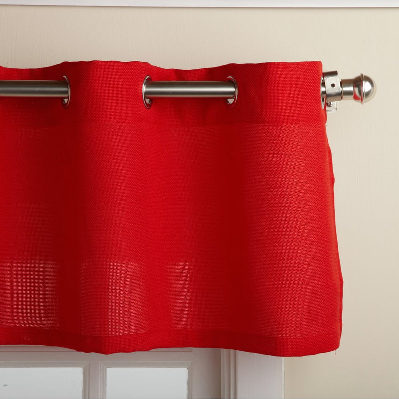 Lorraine Home Fashions Jackson 58-inch x 12-inch Valance, Red