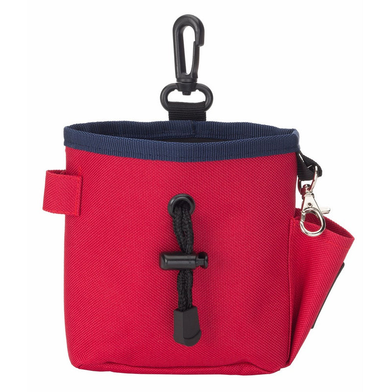 The Company of Animals CLIX Treat Bag - Hand-Free Storage for Treats, Toys, Training Accessories and Personal Items - Red