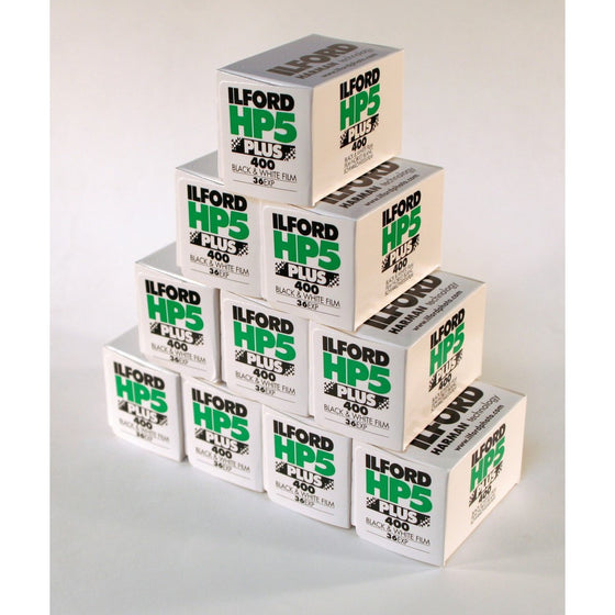 Ilford 1574577 HP5 Plus, Black and White Print Film, 35 mm, ISO 400, 36 Exposures (Pack of 10)