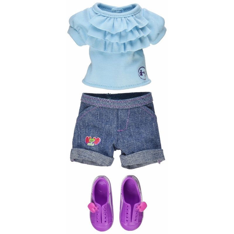 Hearts for Hearts Girls Logo Shorts and Ruffle Tee Set