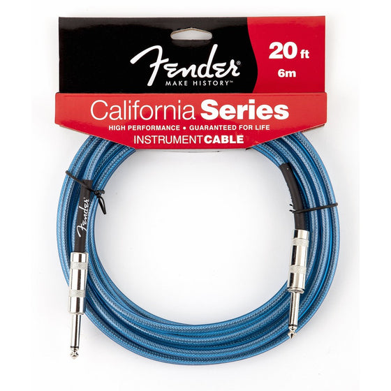 Fender California Series Instrument Cable for electric guitar, bass guitar, electric mandolin, pro audio