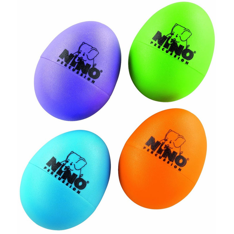 Nino Percussion NINOSET540-2 Four Piece Plastic Egg Shaker Set with Assorted Colors (VIDEO)