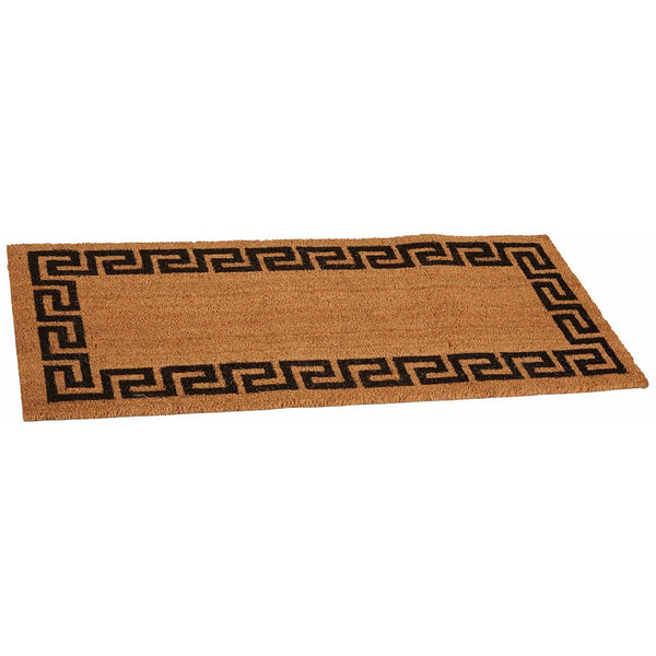 Kempf Greek Key Natural Coco Doormat, 22 by 47 by 0.5-Inch