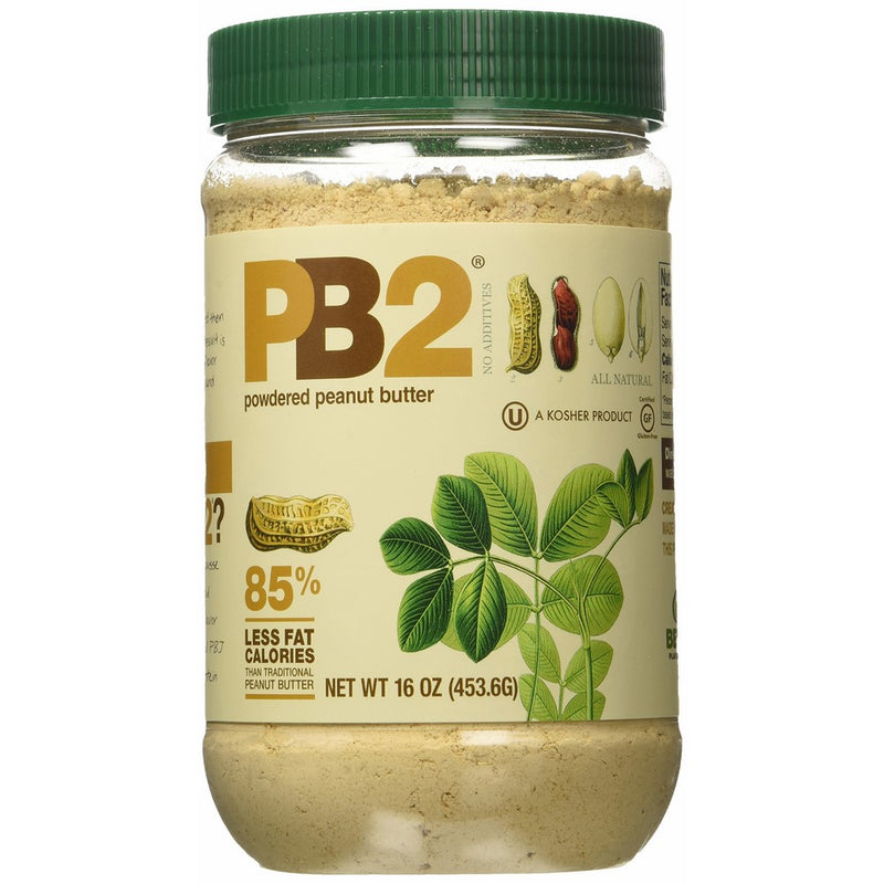 PB2 - Bell Plantation Peanut Butter, 1 lb Jar 16oz (4-pack)