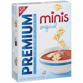 Premium Minis Saltine Crackers, Original, 11 Ounce (Pack of 6)