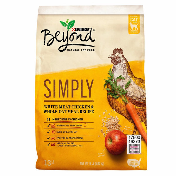 Purina Beyond Simply White Meat Chicken & Whole Oat Meal Recipe Adult Dry Cat Food - 13 lb. Bag
