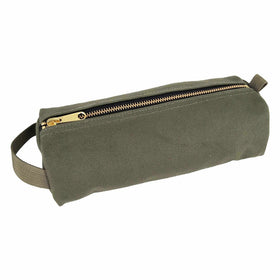 Rough Enough Military Highly Heavy Duty Canvas Mufti-Functional Classic Vintage Stationary Small Tool Pouch Pencil Case Durable Pen Bag Zipper Box Holder For Arts Supply Pens Pencils School Supplies