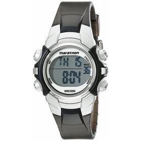 Marathon by Timex Unisex T5K805 Digital Mid-Size Black/Silver-Tone Resin Strap Watch