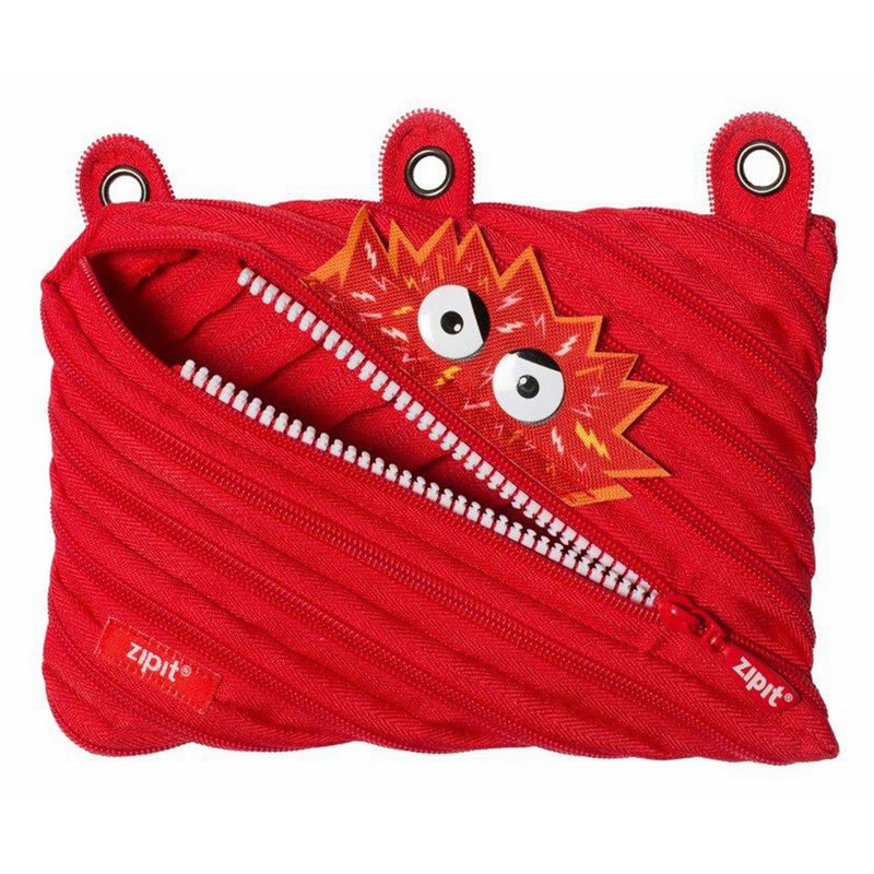 ZIPIT Talking Monstar 3-Ring Pencil Case, Red