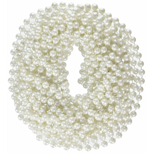 Rhode Island Novelty 48-Inch Large Faux Pearl Necklace, White, 12 Pack