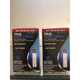 True Metrix Blood Glucose Test Strips Box of 50x2