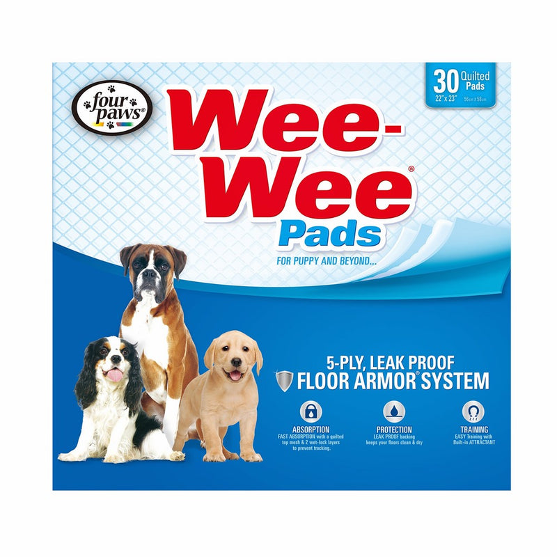 Four Paws Wee-Wee Standard Puppy Pads, 30 Ct