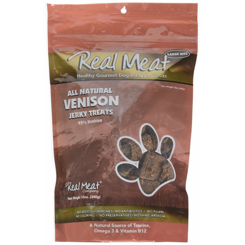 Real Meat Venison Jerky Dog Treats (12 oz)