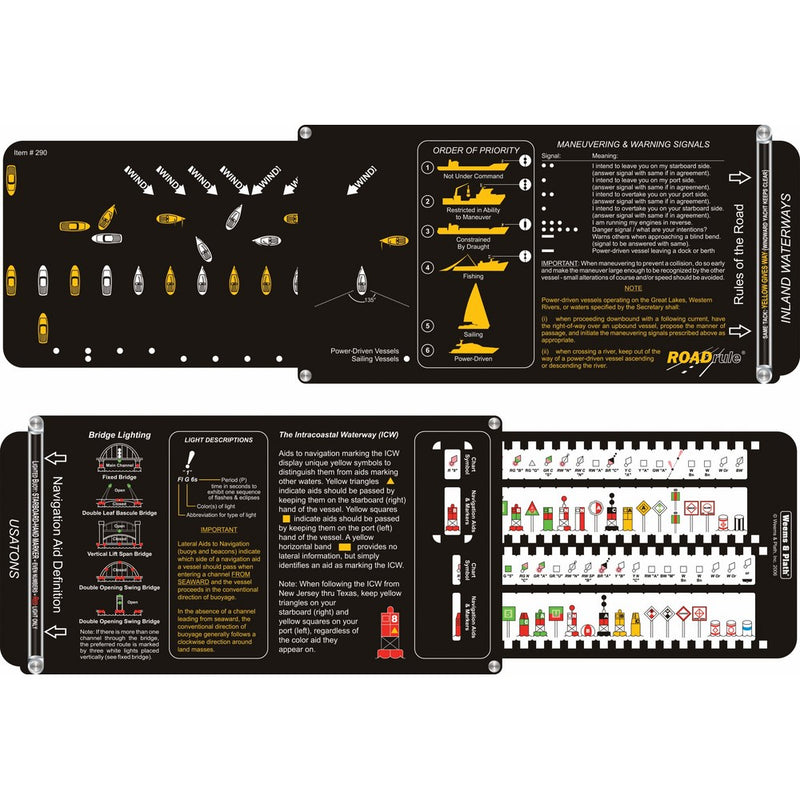 Weems & Plath Marine Navigation ROADrule Marine Navigation Aids, Rules of the Road and Light Characteristics (USATONS, U.S. Waters)