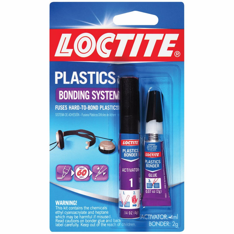 Loctite Super Glue Plastics Bonding System with Activator 2-Gram (681925)