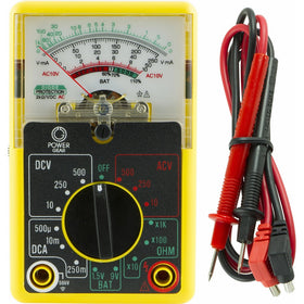 Power Gear Multimeter, Analog 14 Range 6-Function Non-Recording, Yellow 50952