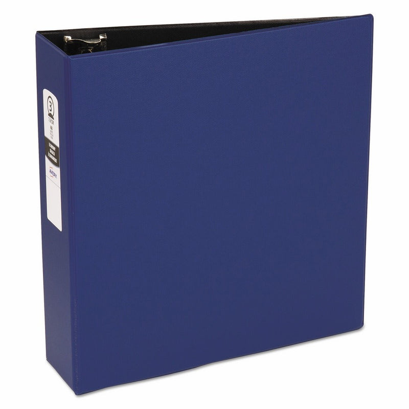 Avery 03601 Economy Non-View Binder with Round Rings, 11 x 8 1/2, 3" Capacity, Blue