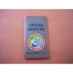 Organ Sewing Machine Regular Point Needles with Flat Shank - 15x1 - Size 16 for Heavier Fabrics - Package of 10 Needles