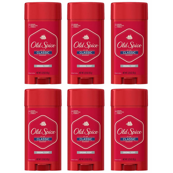 Old Spice Aluminum Free Deodorant for Men Classic Original, Citrus & Clove Scent, 3.25 Oz (Pack of 6)