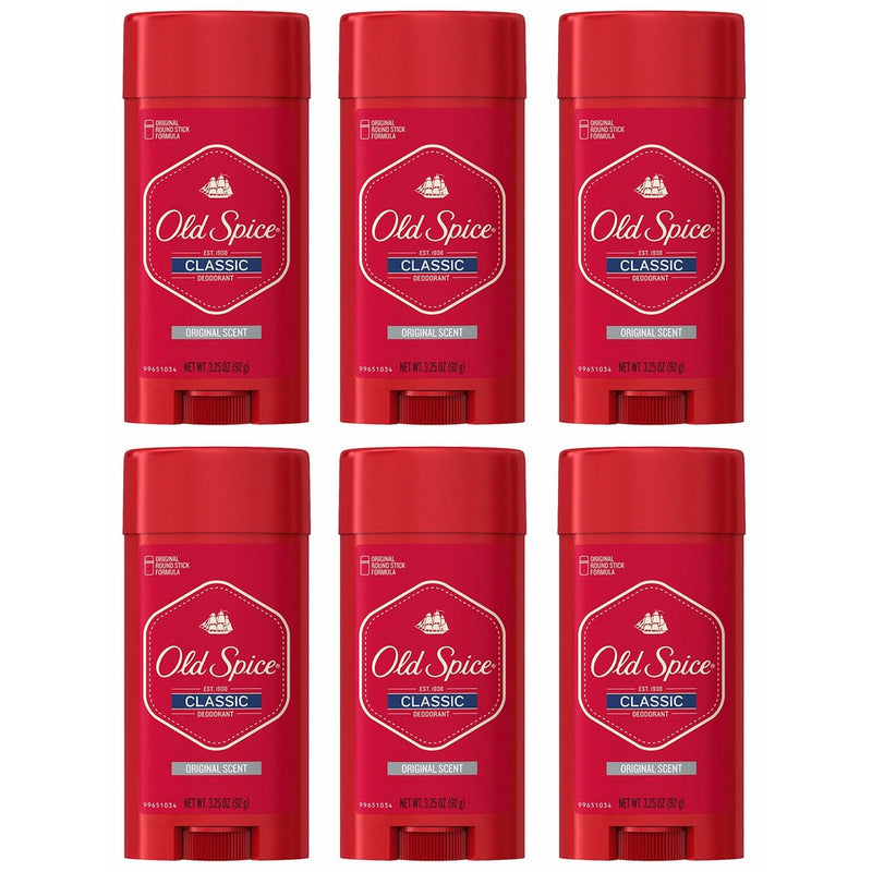 Old Spice Aluminum Free Deodorant for Men Classic Original, Citrus & Clove Scent, 3.25 Oz (Pack of 6)