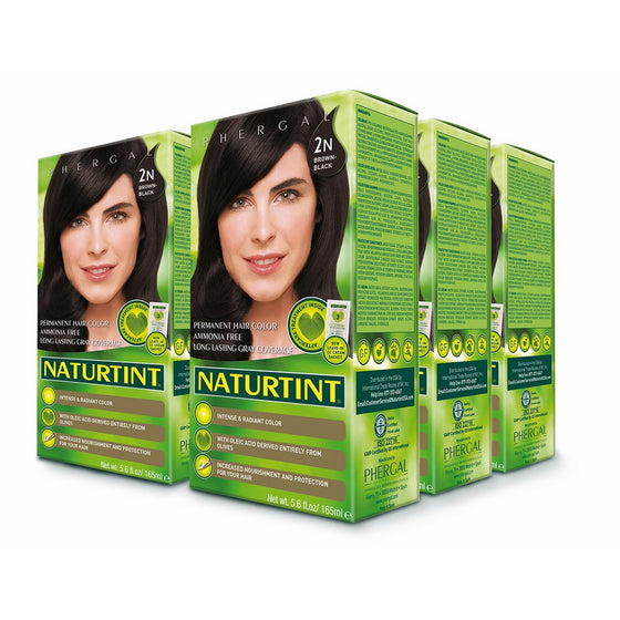 Naturtint Permanent Hair Color - 2N Brown Black, 5.28 fl oz (6-pack)