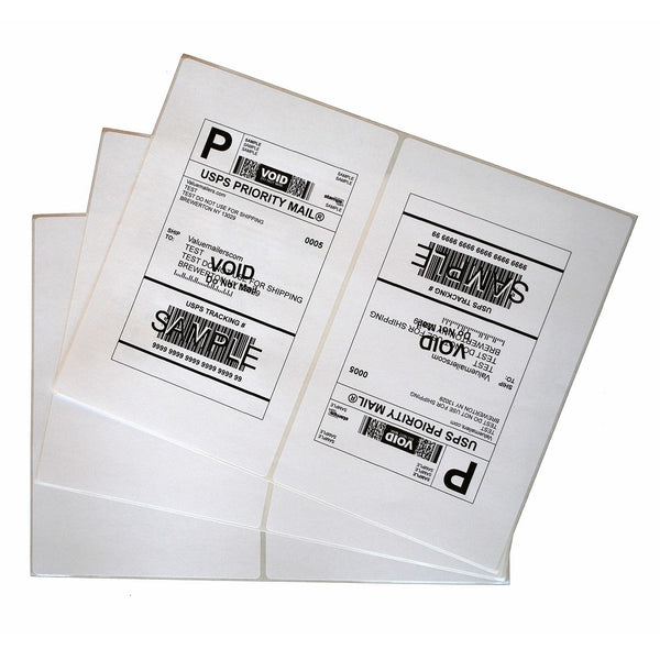 200 Shipping Labels White Blank Half Page Self Adhesive for Laser Inkjet Printer