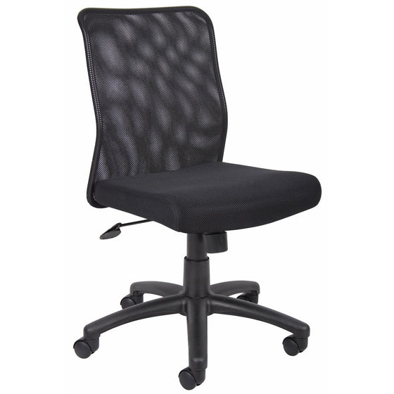 Boss Office Products B6105 Budget Mesh Task Chair without Arms in Black