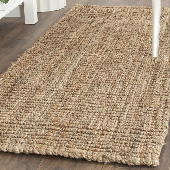 Safavieh Natural Fiber Collection NF447A Hand Woven Natural Jute Runner (2'6" x 4')