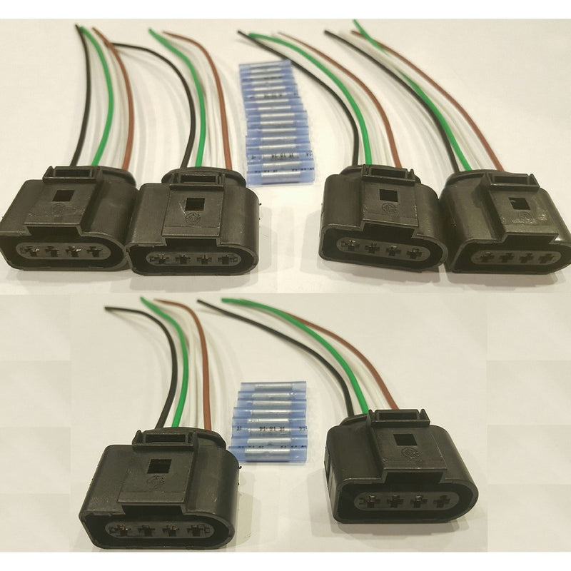 Muzzys (SET OF SIX) 2011340 1J0998724 00-09 Audi Ignition Coil Connector Repair Kits A3 A4 A6 A8 Allroad Quattro RS4 S5 S6 S8 TT 2000 and newer