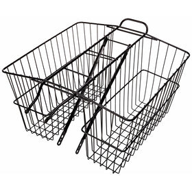 Wald 535 Rear Large Twin Basket (Black, 18X7.5X12)