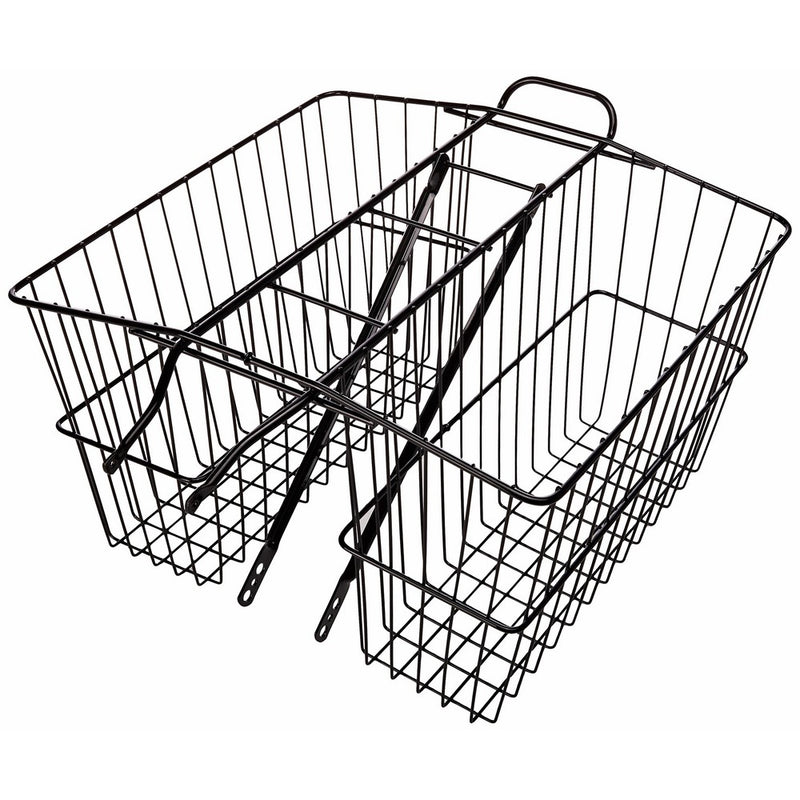 Wald 535 Rear Large Twin Basket (Black, 18X7.5X12)