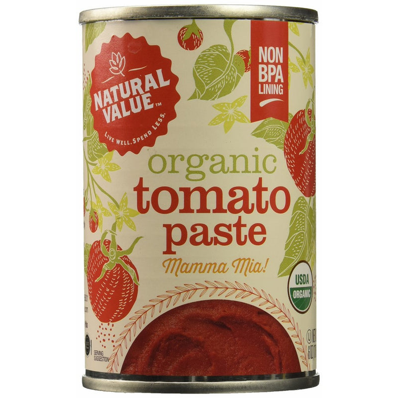 Natural Value Organic Tomato Paste, 6 Ounce Cans (Pack of 24)