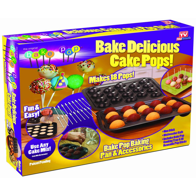 Telebrands 5720-12 Bake Pop: Cake Pops Baking Pan & Accessories