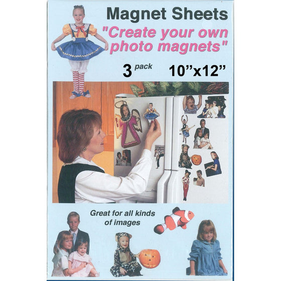 Magtech Magnetic Peel and Stick, 10 x 12 Inches sheets, 3 Pack (31012)